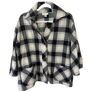 Coldwater Creek Black and White Plaid Jacket